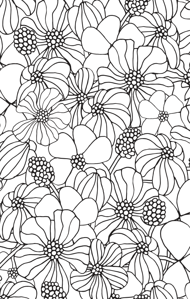 Red, Pink, White Impatient Floral 5.2 x 8.2in Journal