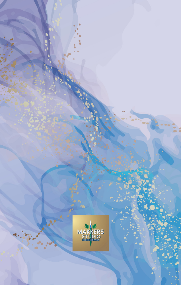 Purple Blue Abstract 5.2 x 8.2in Journal