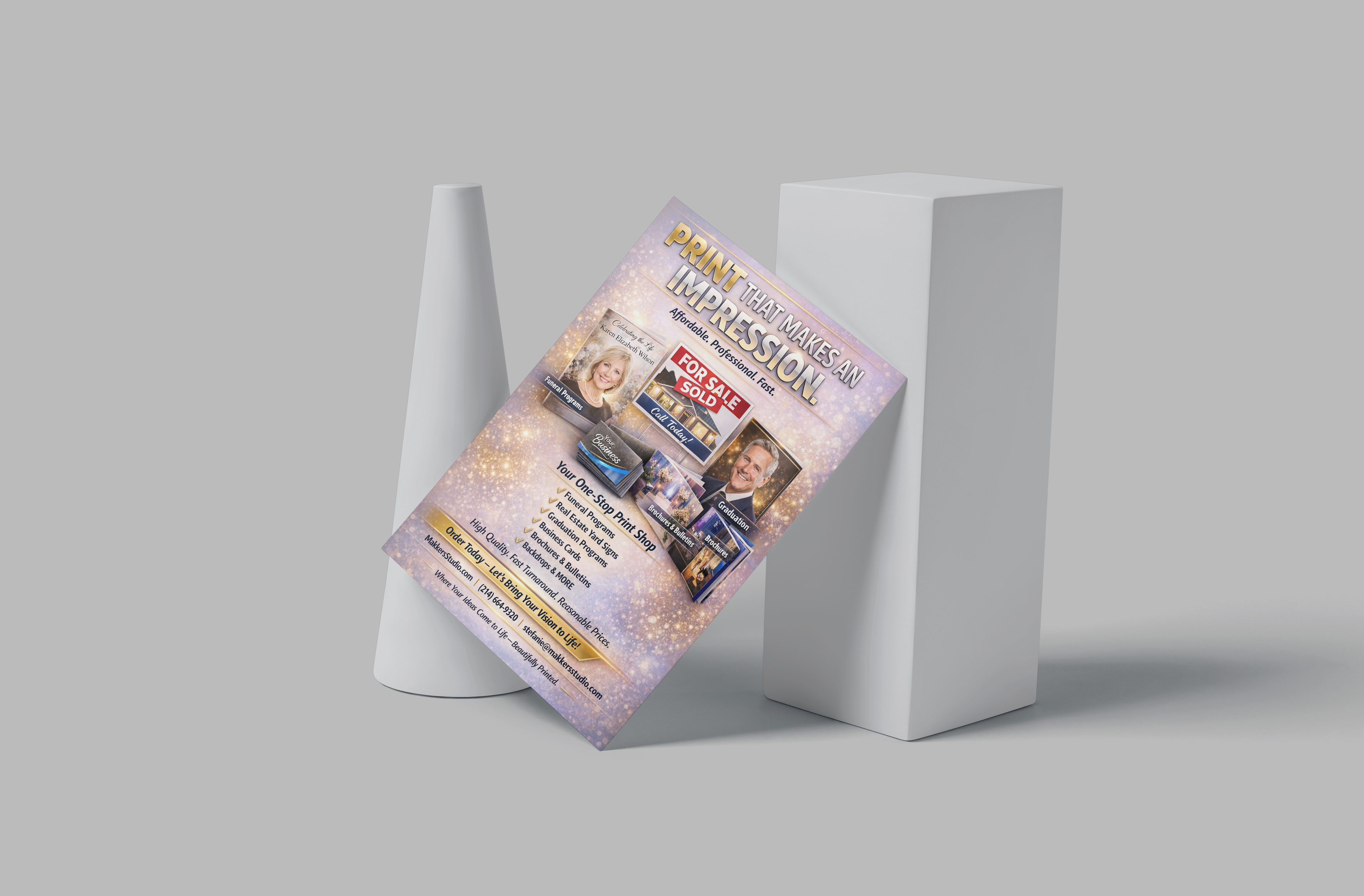 Grey Postcard Mockup