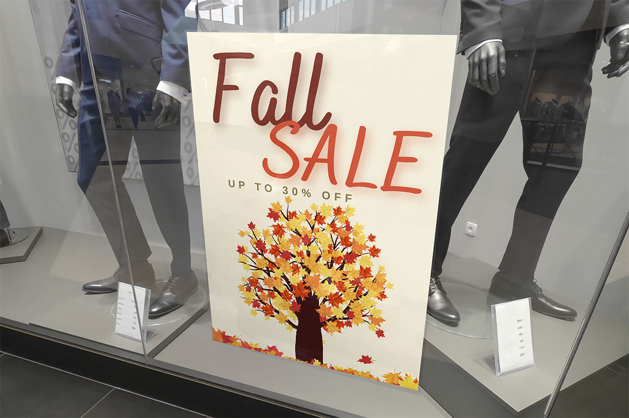 'Fall Sale up to 30% Off' 24 x 36inch Sign