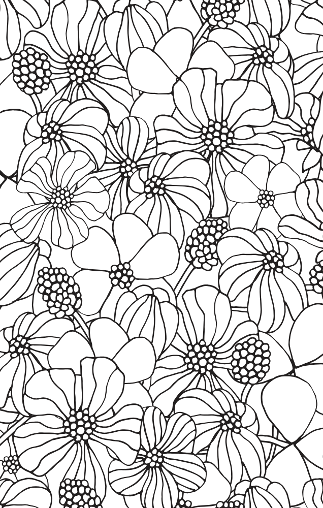 Red, Pink, White Impatient Floral 5.2 x 8.2in Journal