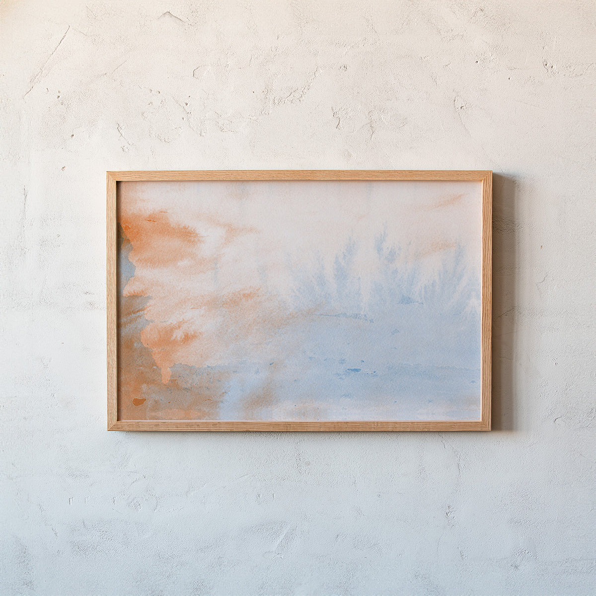 bkue orange abstract framed