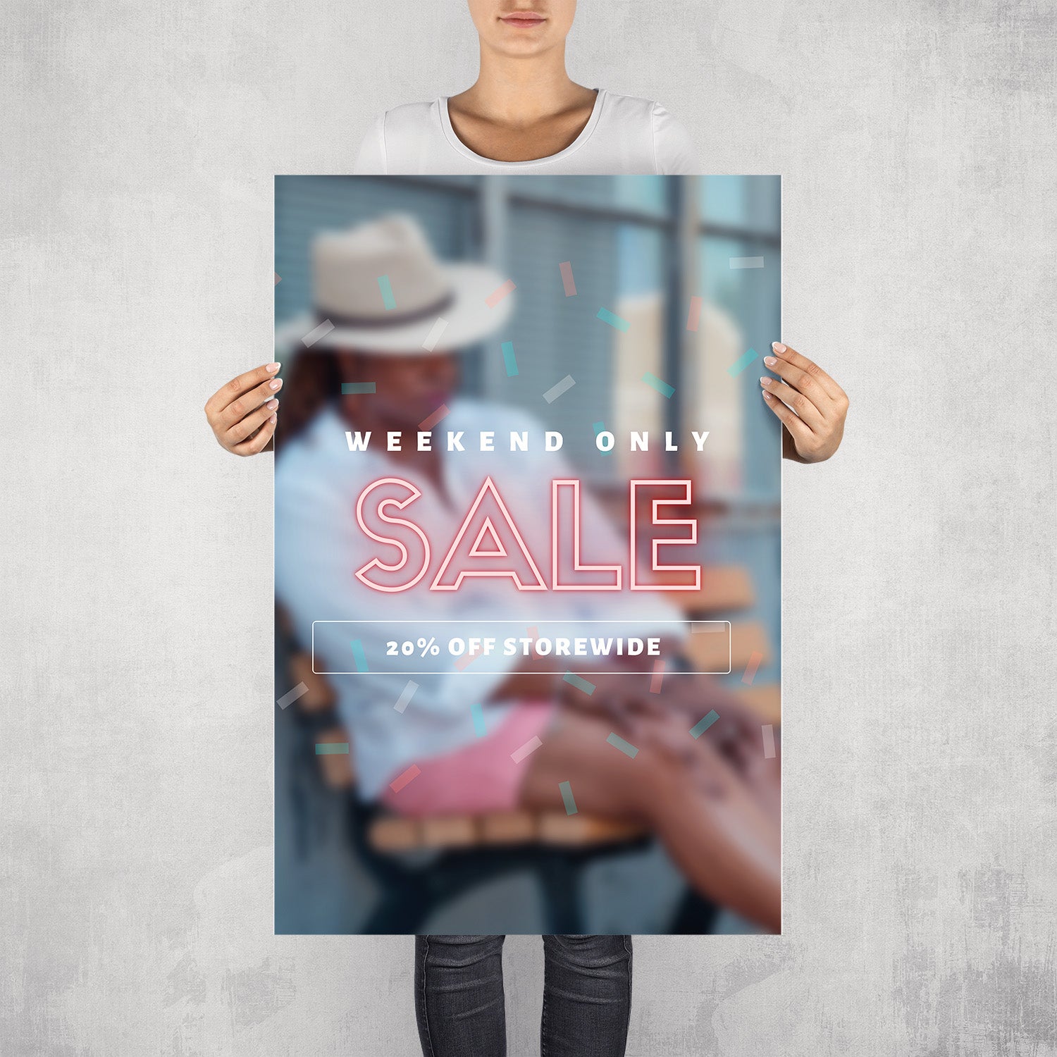 'Weekend Sale 20% Off' 24 x 36inch Sign