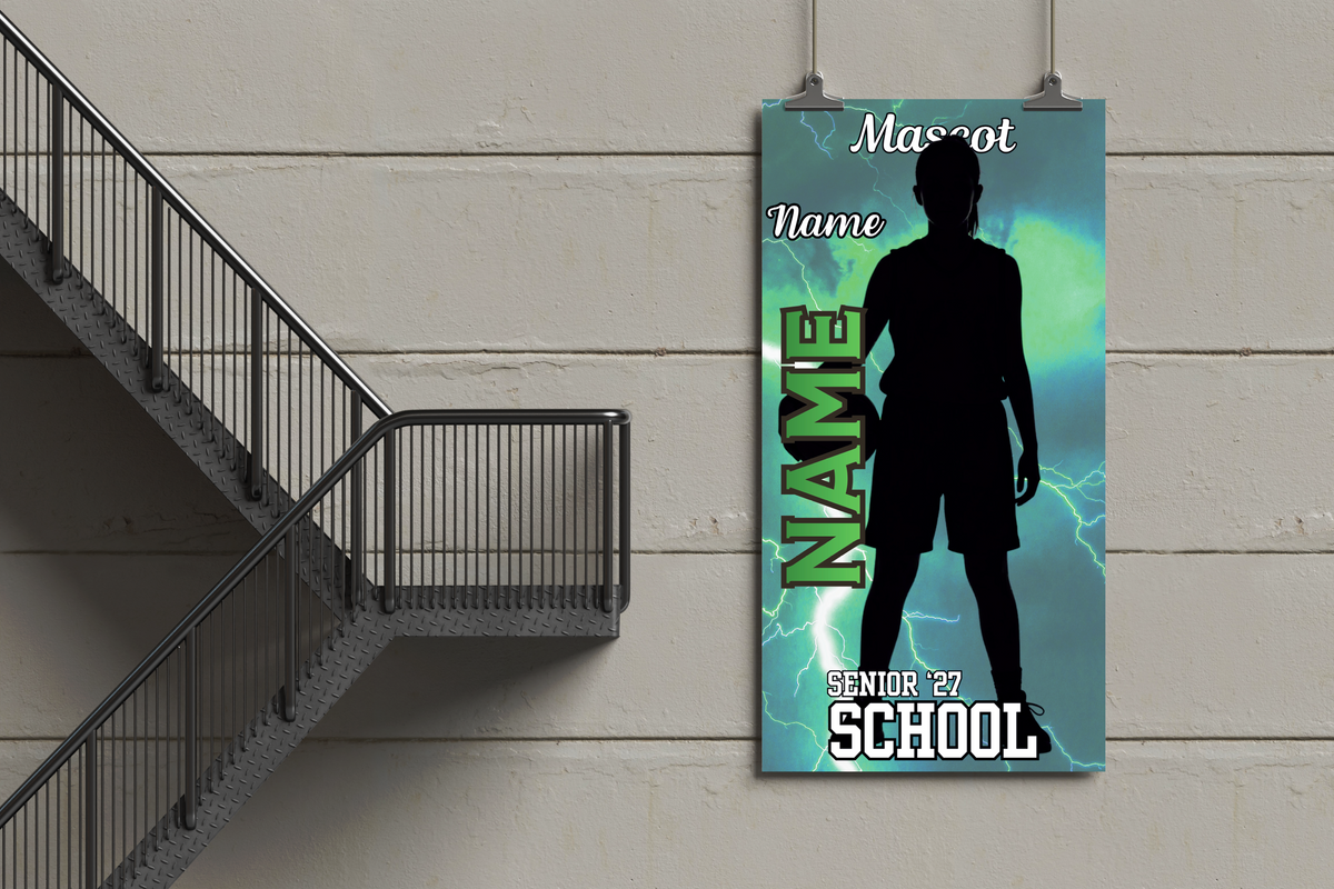 Silhouette of a person against a colorful background with text on a wall.