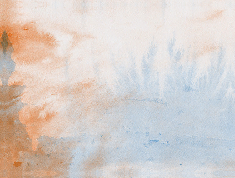 Orange & Blue Abstract |  Wall Art
