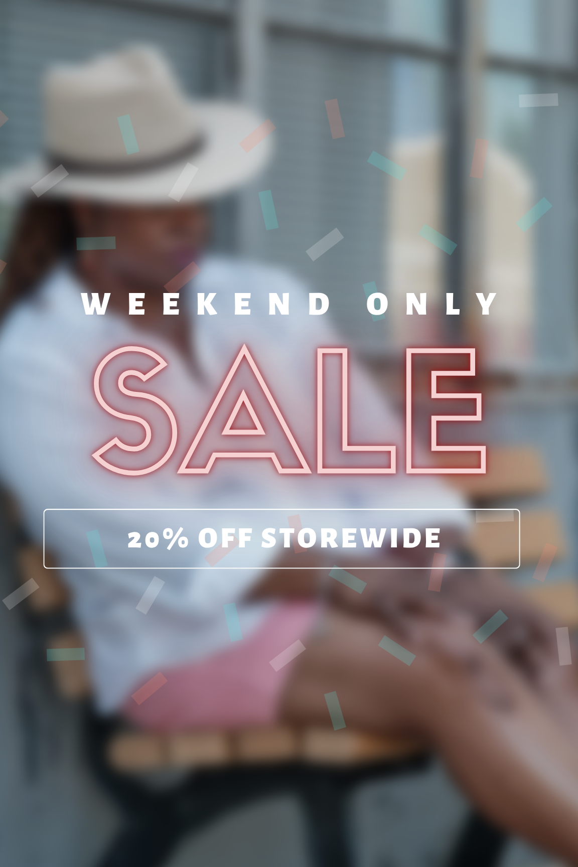 'Weekend Sale 20% Off' 24 x 36inch Sign